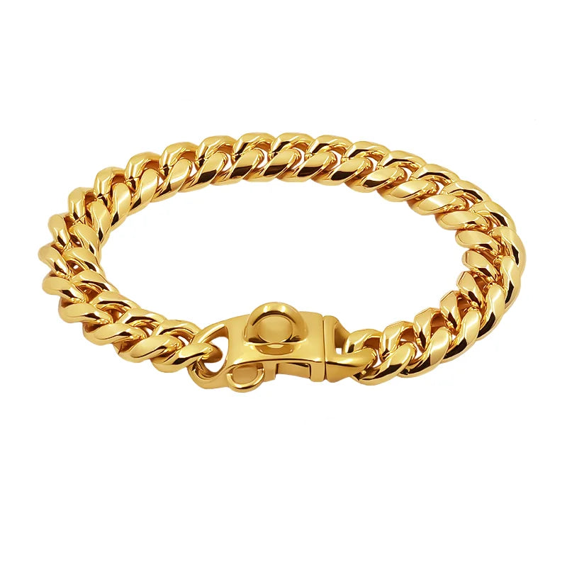 Stainless Steel Top Dawg Cuban Luxury Dog Chain