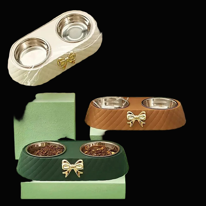 Stainless Steel Pet Double Bowl