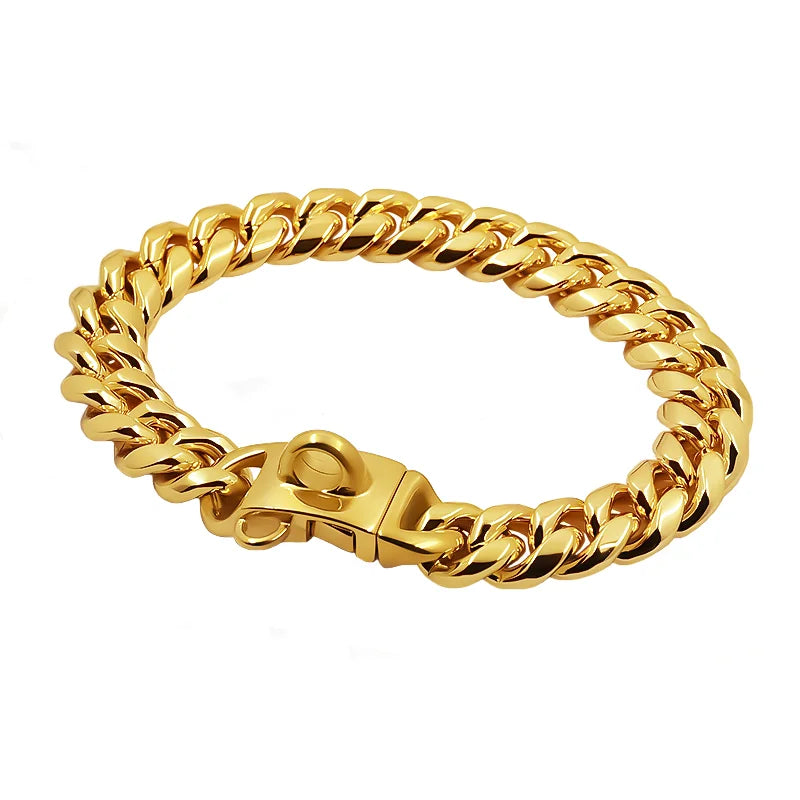 Stainless Steel Top Dawg Cuban Luxury Dog Chain