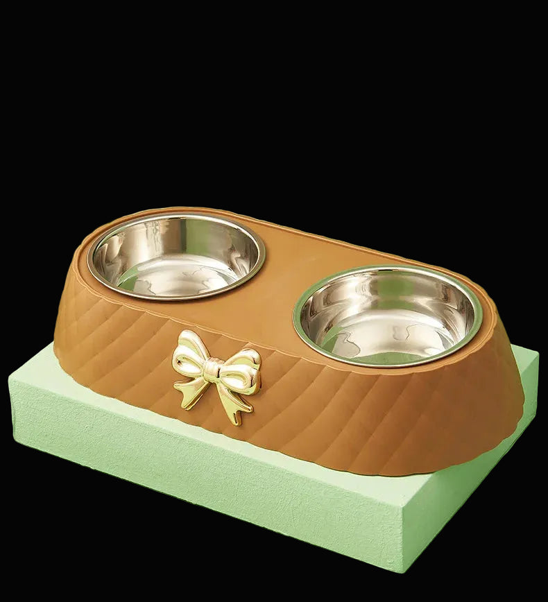 Stainless Steel Pet Double Bowl