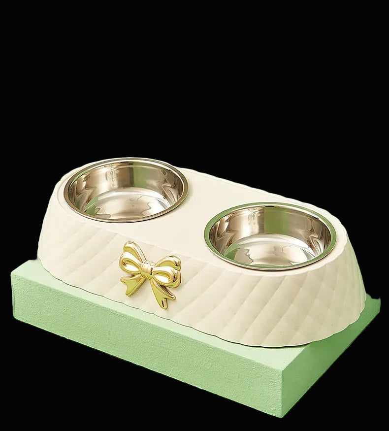 Stainless Steel Pet Double Bowl