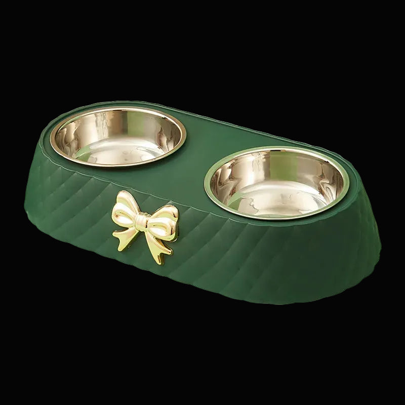 Stainless Steel Pet Double Bowl