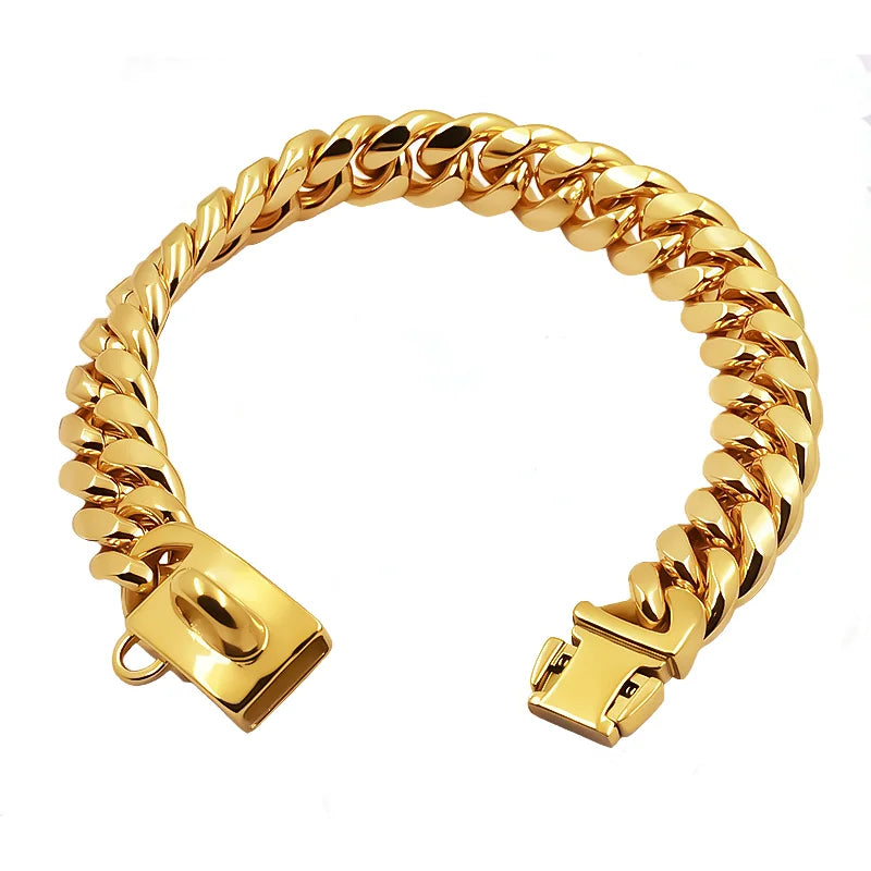 Stainless Steel Top Dawg Cuban Luxury Dog Chain