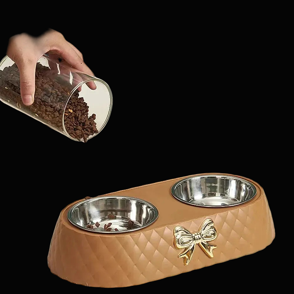 Stainless Steel Pet Double Bowl