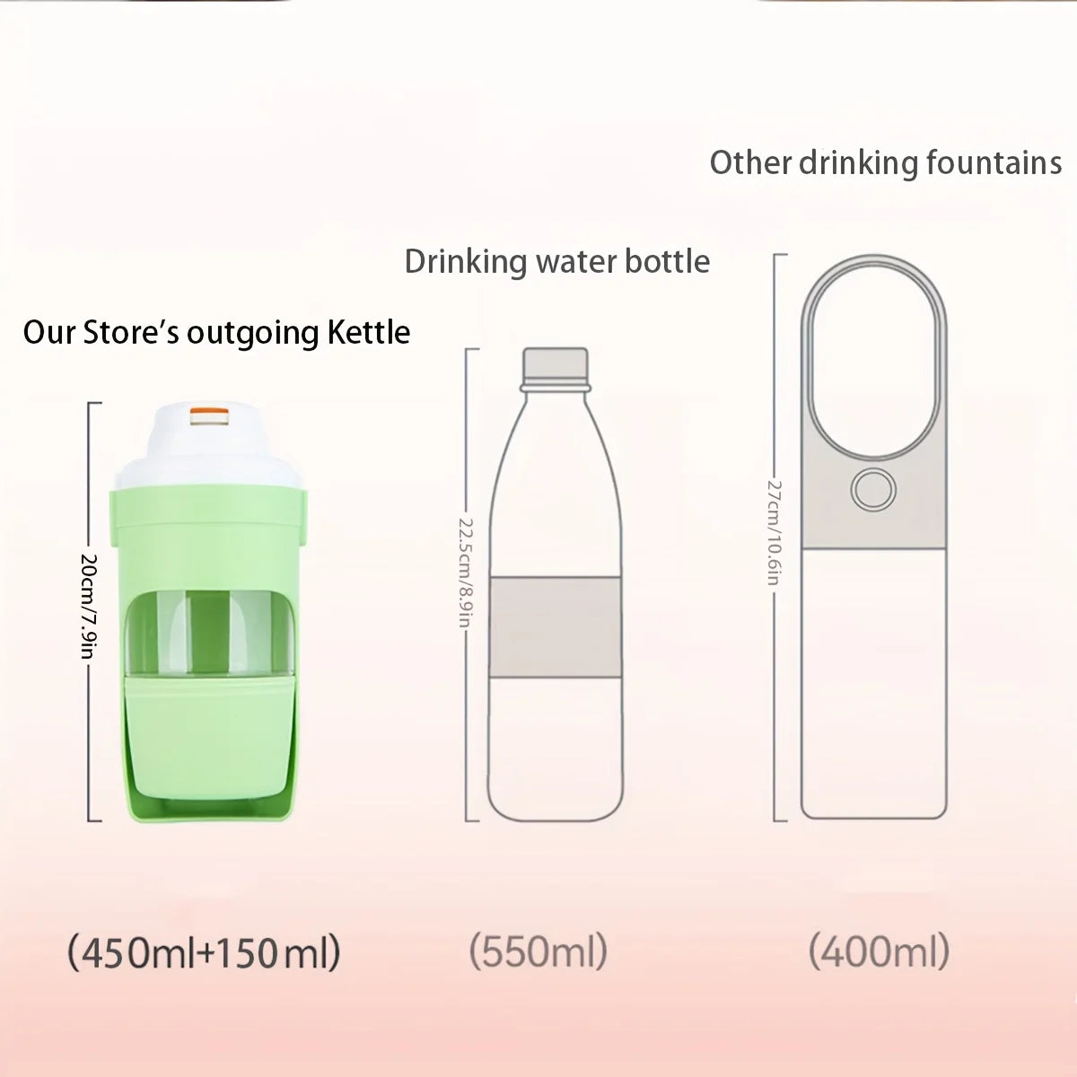 Portable Dual Pet Water & Food Bottle