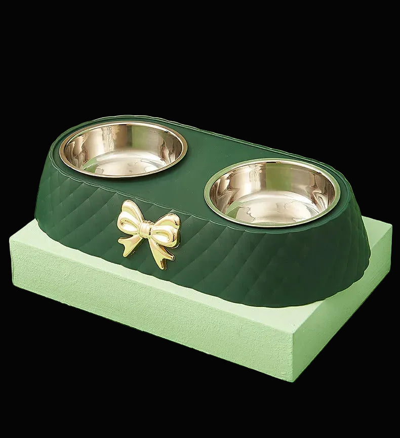 Stainless Steel Pet Double Bowl